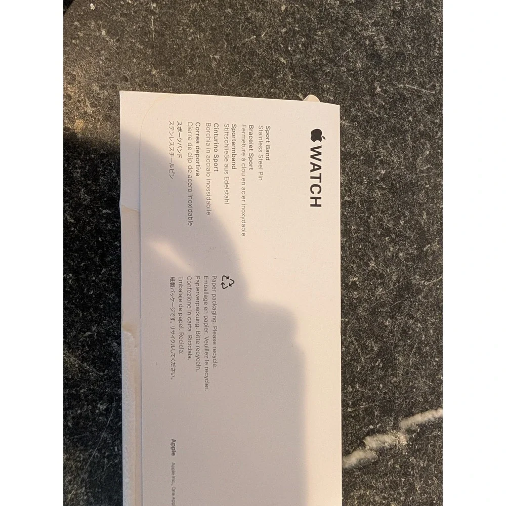 Apple Watch Sport Band Series 11 Light Pink Stainless Steel Pin NEW - OPEN BOX